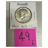 1964-D KENNEDY HALF DOLLAR  90% SILVER