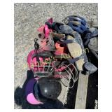 PALLET SOFTBALL HELMETS, SHIN GUARD