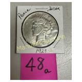 1923-D PEACE DOLLAR 90% SILVER