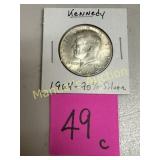 1964-D KENNEDY HALF DOLLAR  90% SILVER