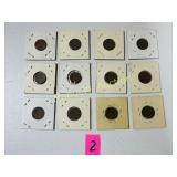 (12) VARIOUS DATED PENNIES