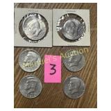 (6) KENNEDY HALF DOLLARS
