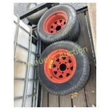 (2) 23x10.5 LAWN MOWER TIRES