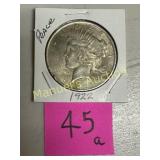 1922  PEACE DOLLAR 90% SILVER