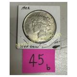 1922  PEACE DOLLAR 90% SILVER