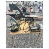 (4) HAND TOOLS MOUNTED ON TABLE- 1-CRAFTSMAN 10' B