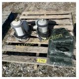 POOL PUMPS, (4) BIB OVERALLS