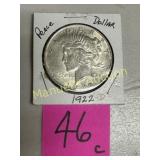 1922-D PEACE DOLLAR 90% SILVER