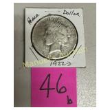 1922-D PEACE DOLLAR 90% SILVER