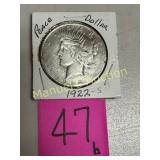 1922-S PEACE DOLLAR 90% SILVER