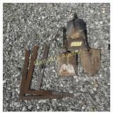 GROUP OF SHOVEL HEADS & SQUARES