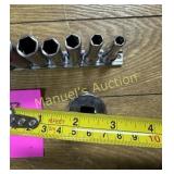 11 PC SAE SNAP-ON SEMI-DEEP SOCKETS