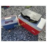 (2)  COOLERS & BBQ UTENSILS