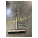 (2) SHOP BROOMS