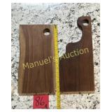 (2) WALNUT  CUTTING BOARDS