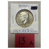 1967 KENNEDY HALF DOLLAR 90% SILVER