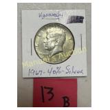 1967 KENNEDY HALF DOLLAR 90% SILVER