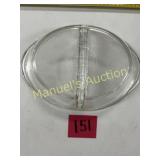 VINTAGE DIVIDED GLASS BAKING  DISH - J2352