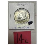 1968-D KENNEDY HALF DOLLAR 90% SILVER