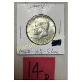 1968-D KENNEDY HALF DOLLAR 90% SILVER