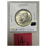 1968-D KENNEDY HALF DOLLAR 90% SILVER