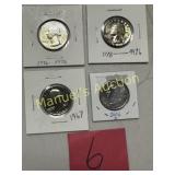 (4) WASHINGTON QUARTERS 1967-2006-BICENNTENIAL