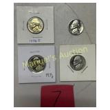 (3) NICKELS 1977,1943,1976