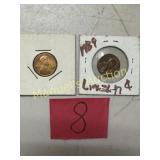 (2) PENNIES 1977,1989