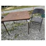 CARD TABLE W/ 4 CHAIRS