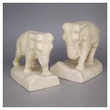 (2) Rookwood Pottery Elephant Bookends