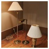 Three Brass Lamps, Floor, Table