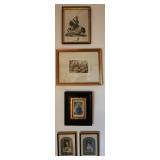 Five Framed Lithographs, Depicting Royals