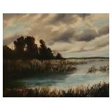 Unclearly Signed (Good) 14x18 O/C Marshland