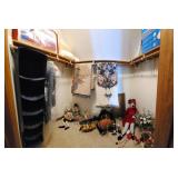 Closet Full of Holiday Decor and Linens