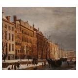Unclearly Signed 22x26 O/B Russian Winter