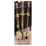 Set of Brass Fireplace Tools