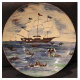Delft Style Pottery Blue Charger