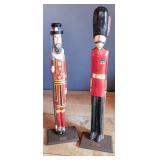 (2) Wooden British Figures, Soldier, Beefeater