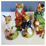 Group of English Porcelain Fox Figures