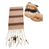 Native American War Bonnet and Tapestry