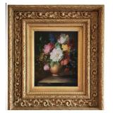 Framed Flemish Still Life Painting, signed