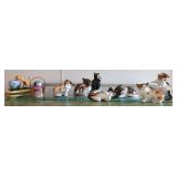Group of European Porcelain Cat figures