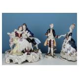 Three German Porcelain, Volkstead Figures/Grouping