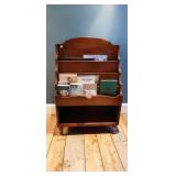 Tiered Wood Music Stand, and Books