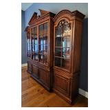 Impressive Four-Door Carved China Cabinet