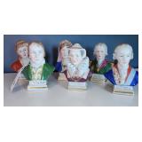 Six, Staffordshire Historic Figure Busts