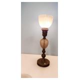 Brass and Hobnail Glass Table Lamp