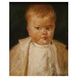 G Walter 14x11 O/B Portrait of an Infant