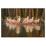 DC Heslin 12x18 O/C Flamingos