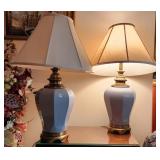 Pair of Blue Porcelain Table Lamps